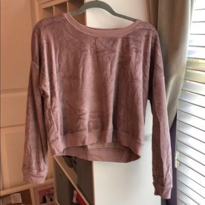 Aeropostale Lilac Velvet Crew Sweatshirt
